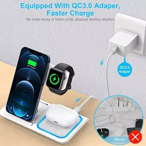 شارژر بی سیم رومیزی 15 وات رسی Recci 3 in 1 Magnetic